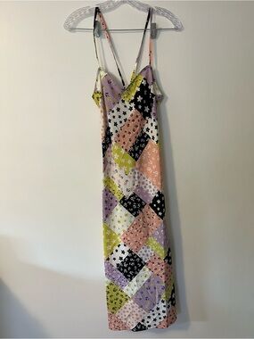 ASOS Patchwork Floral Midi Slip Dress